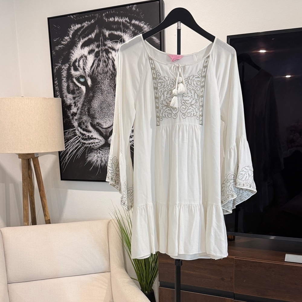 Lilly Pulitzer White Embroidered Dress